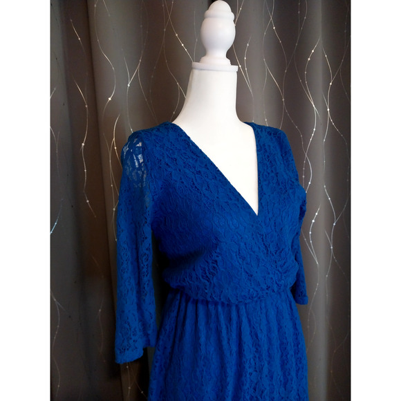 TEEN PLO LACE ROYAL BLUE DRESS, NWOT FIT & FLARE, SKATER DRESS/ #3109 - Picture 2 of 4